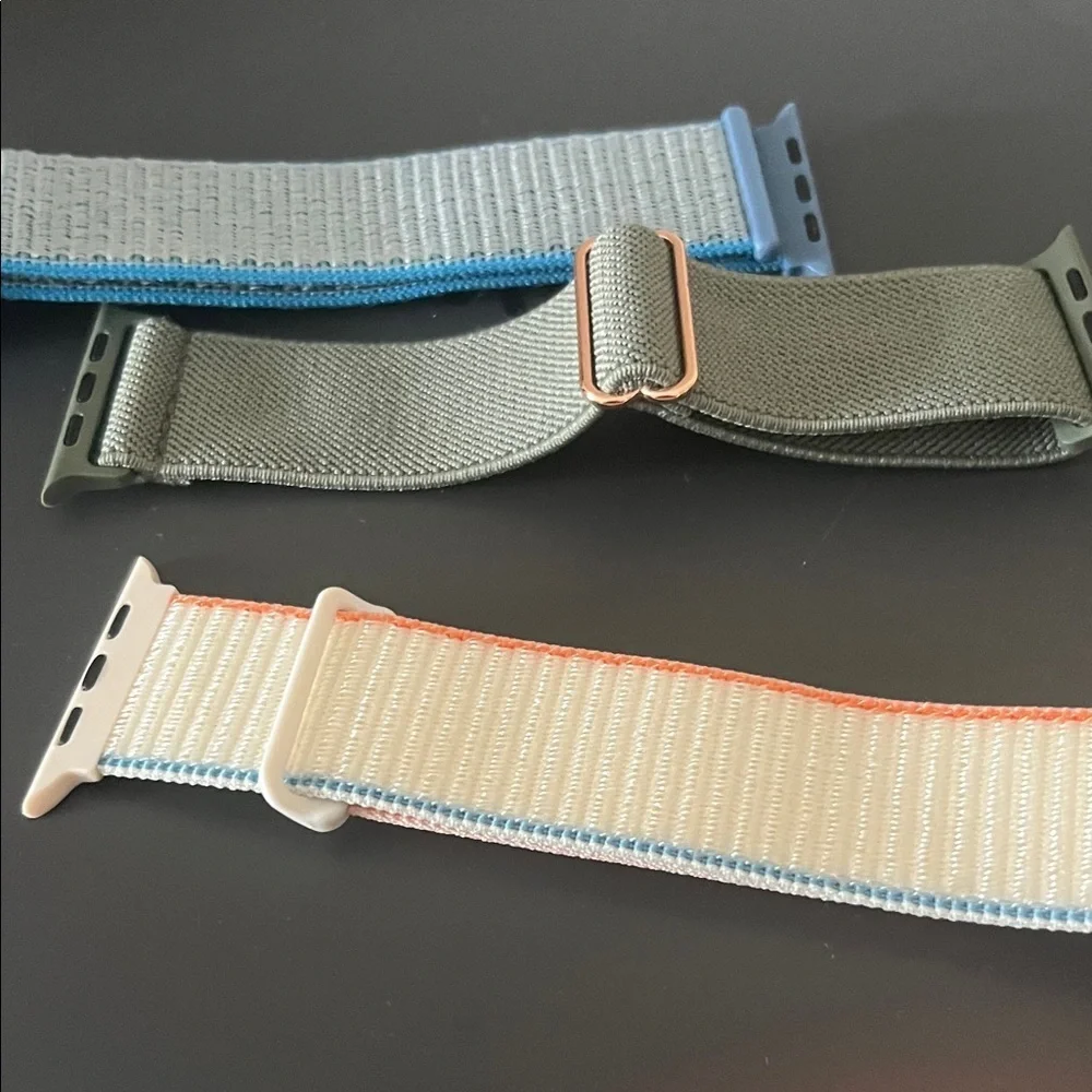Smartwatch Nylon Bands - Green and Beige